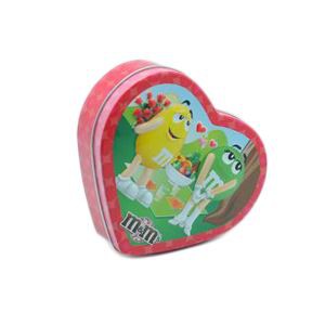 Pink Valentine Gift Heart Shape Tin Box